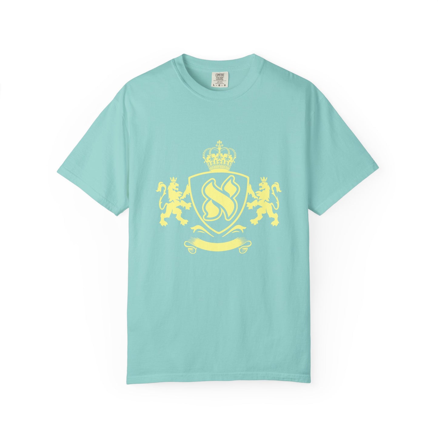 Stylish Unisex Garment-Dyed T-shirt with Unique Crest Design, Casual Wear, Gift for Him/Her, Summer Fashion, Trendy Tee