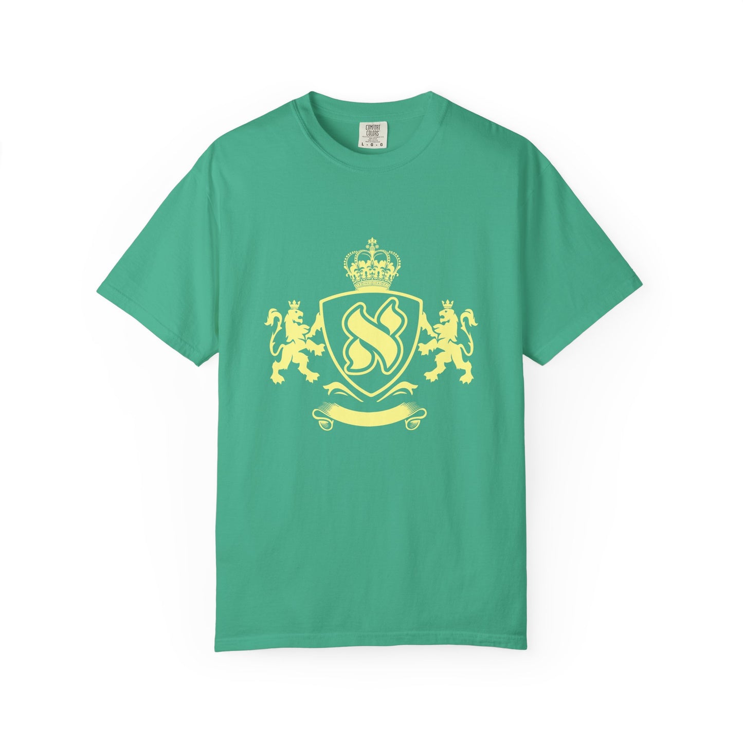 Stylish Unisex Garment-Dyed T-shirt with Unique Crest Design, Casual Wear, Gift for Him/Her, Summer Fashion, Trendy Tee