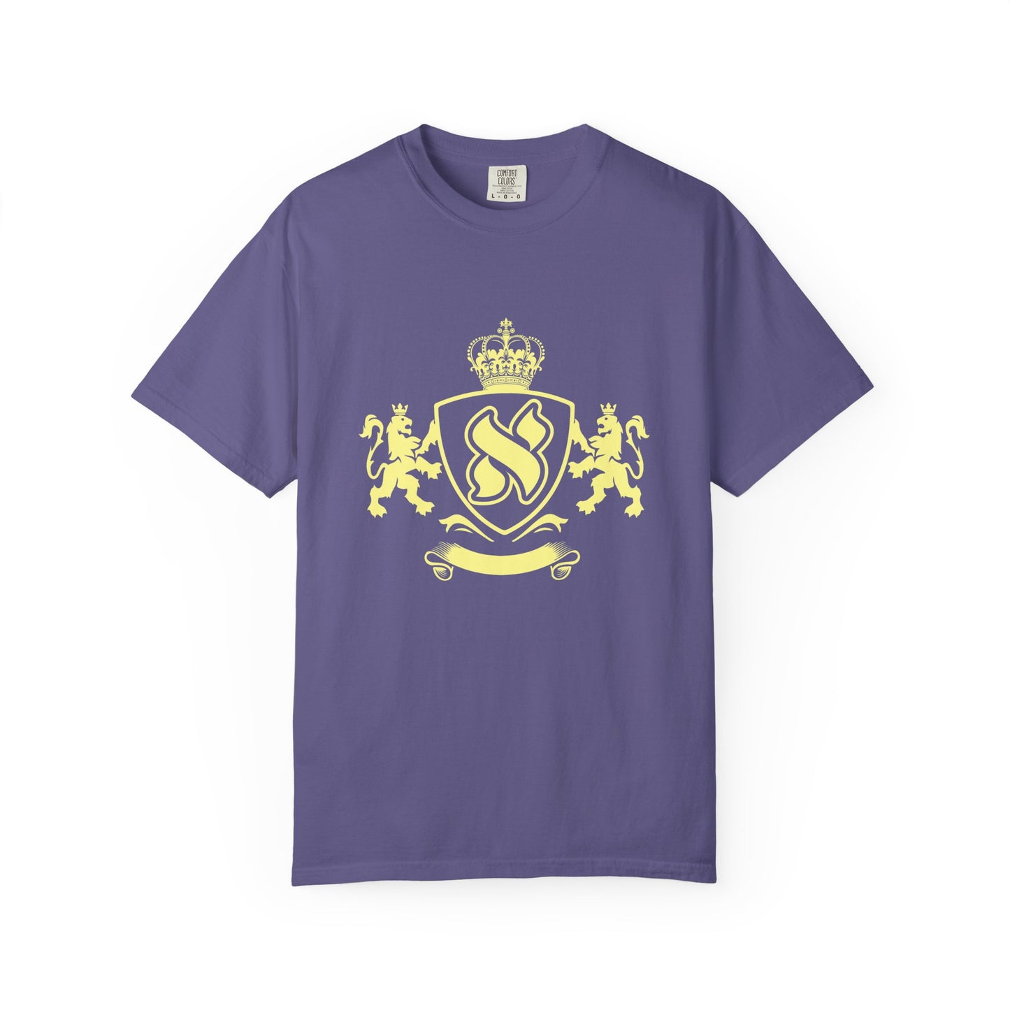 Garment-Dyed Unisex T-Shirt with Regal Crest Design, Soft Casual Tee, Graphic Shirt for All Occasions, Perfect Gift for him or her