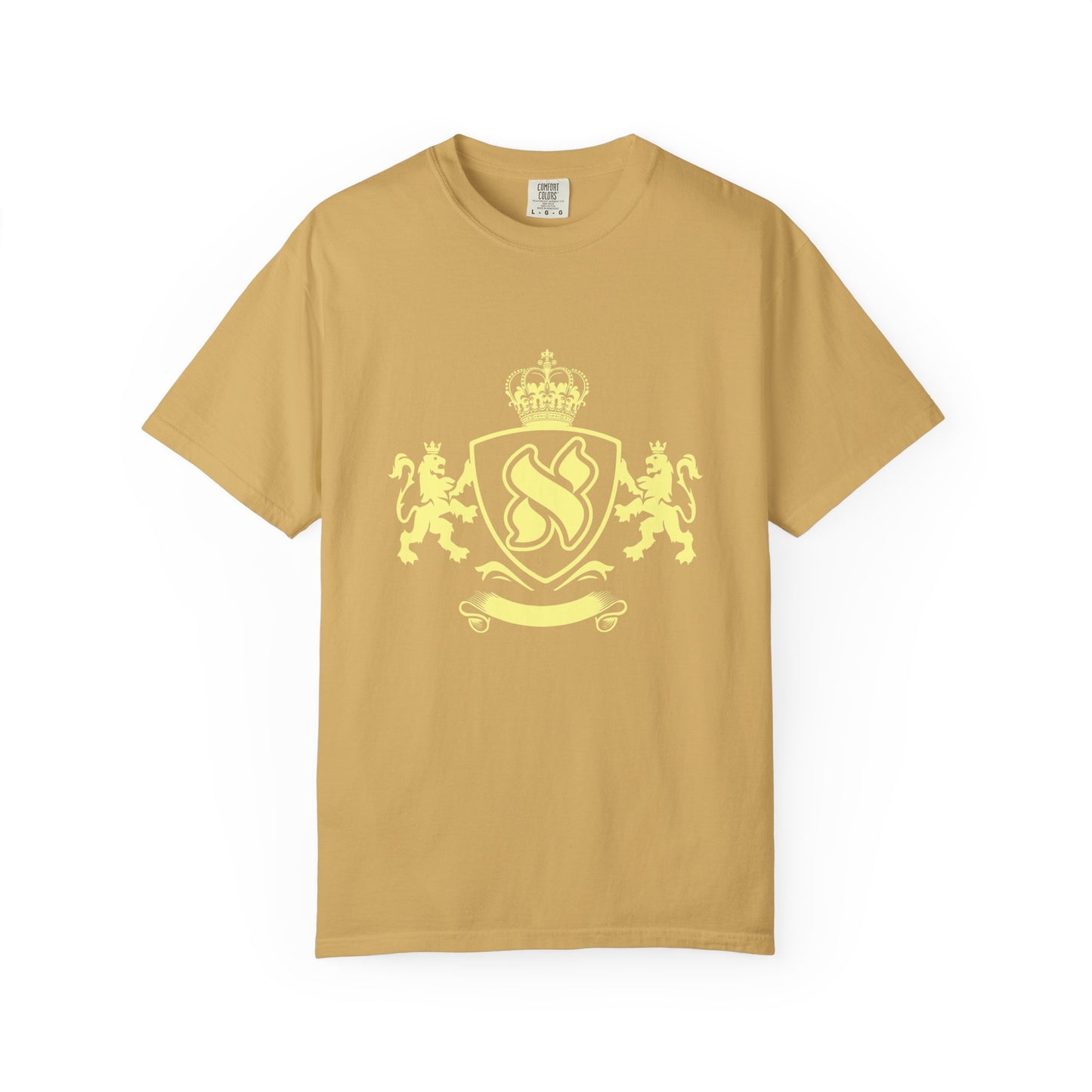 Stylish Unisex Garment-Dyed T-shirt with Unique Crest Design, Casual Wear, Gift for Him/Her, Summer Fashion, Trendy Tee