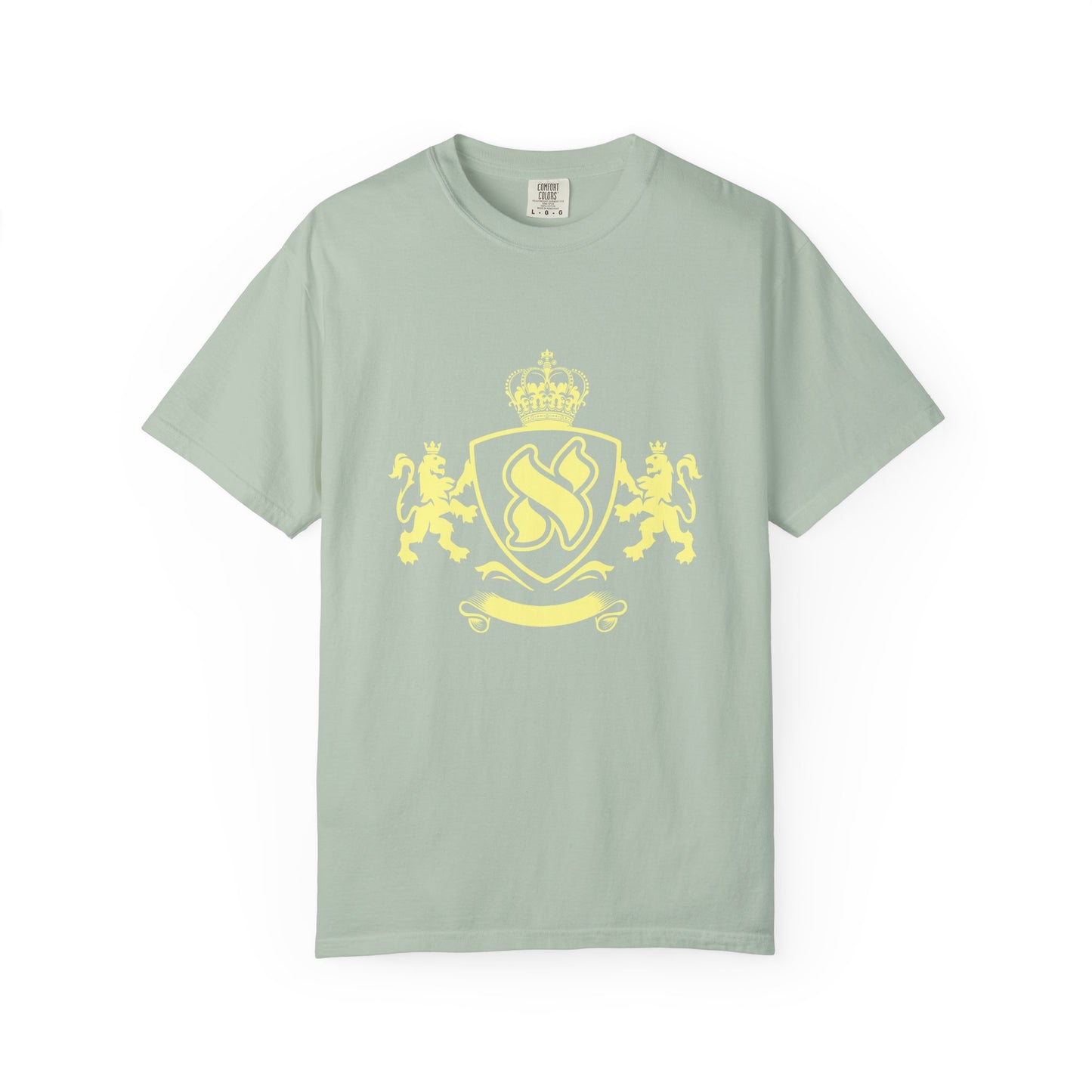 Stylish Unisex Garment-Dyed T-shirt with Unique Crest Design, Casual Wear, Gift for Him/Her, Summer Fashion, Trendy Tee