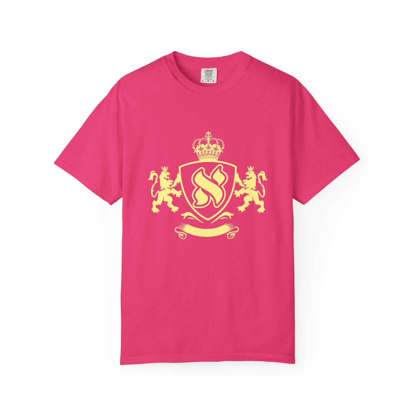 Garment-Dyed Unisex T-Shirt with Regal Crest Design, Soft Casual Tee, Graphic Shirt for All Occasions, Perfect Gift for him or her