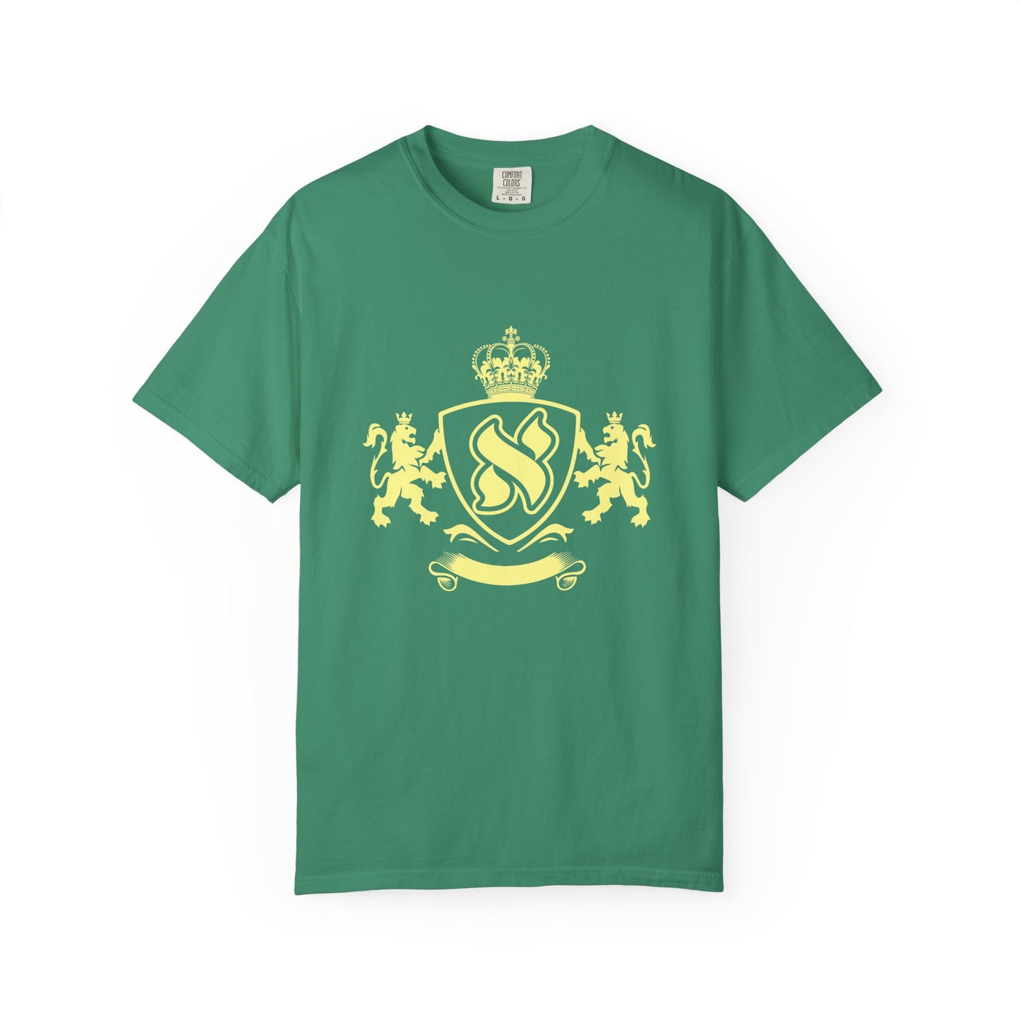 Stylish Unisex Garment-Dyed T-shirt with Unique Crest Design, Casual Wear, Gift for Him/Her, Summer Fashion, Trendy Tee