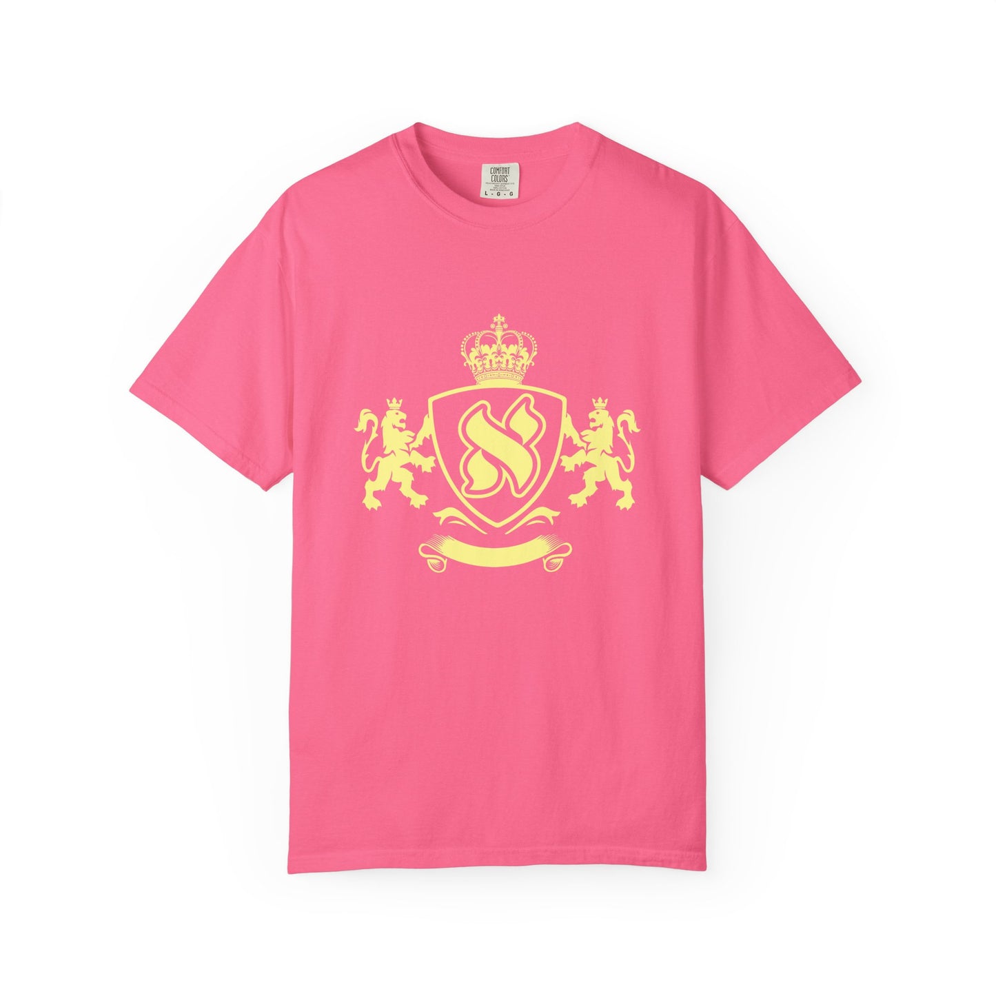 Garment-Dyed Unisex T-Shirt with Regal Crest Design, Soft Casual Tee, Graphic Shirt for All Occasions, Perfect Gift for him or her