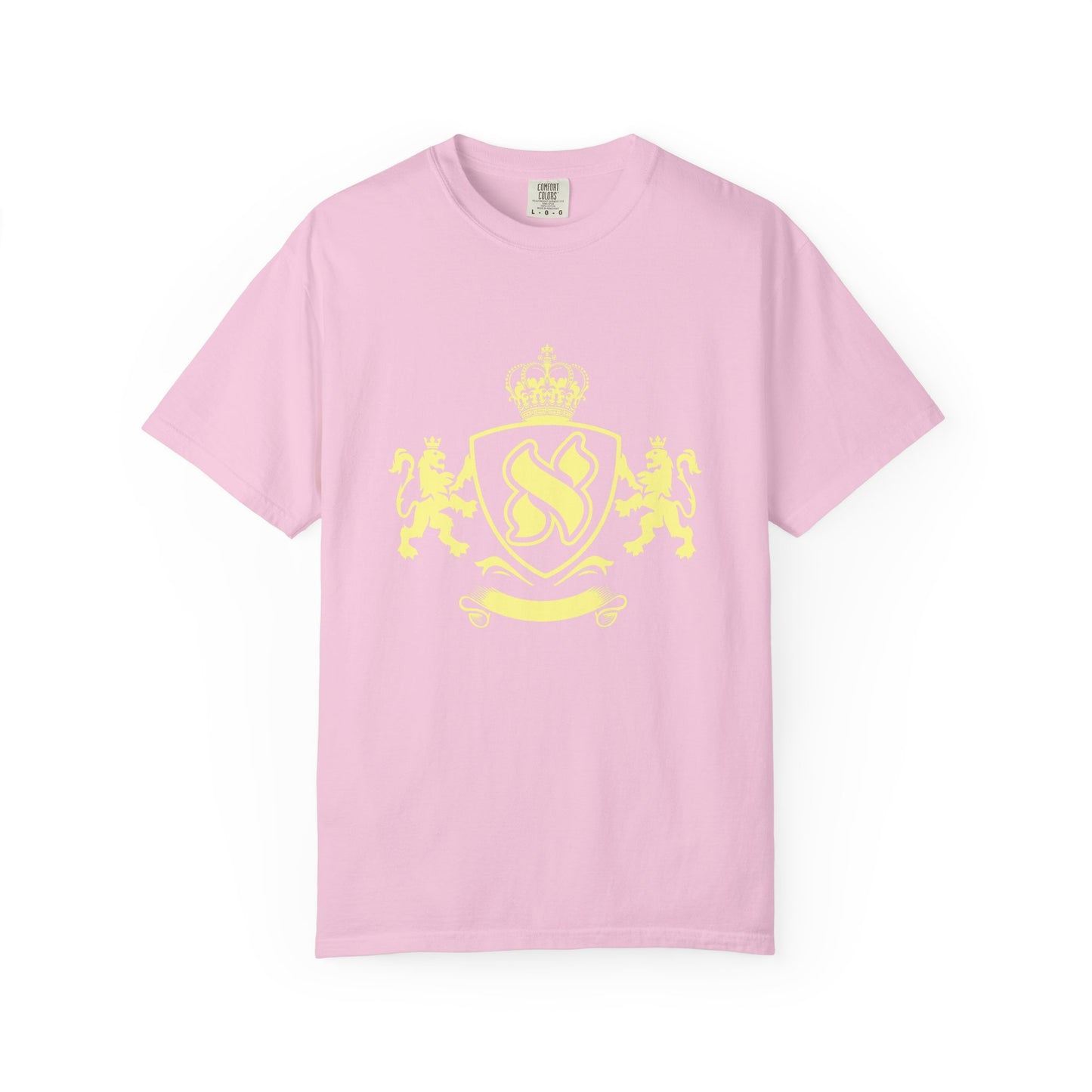 Garment-Dyed Unisex T-Shirt with Regal Crest Design, Soft Casual Tee, Graphic Shirt for All Occasions, Perfect Gift for him or her