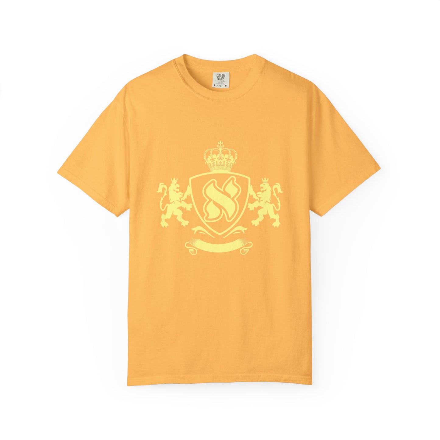Stylish Unisex Garment-Dyed T-shirt with Unique Crest Design, Casual Wear, Gift for Him/Her, Summer Fashion, Trendy Tee