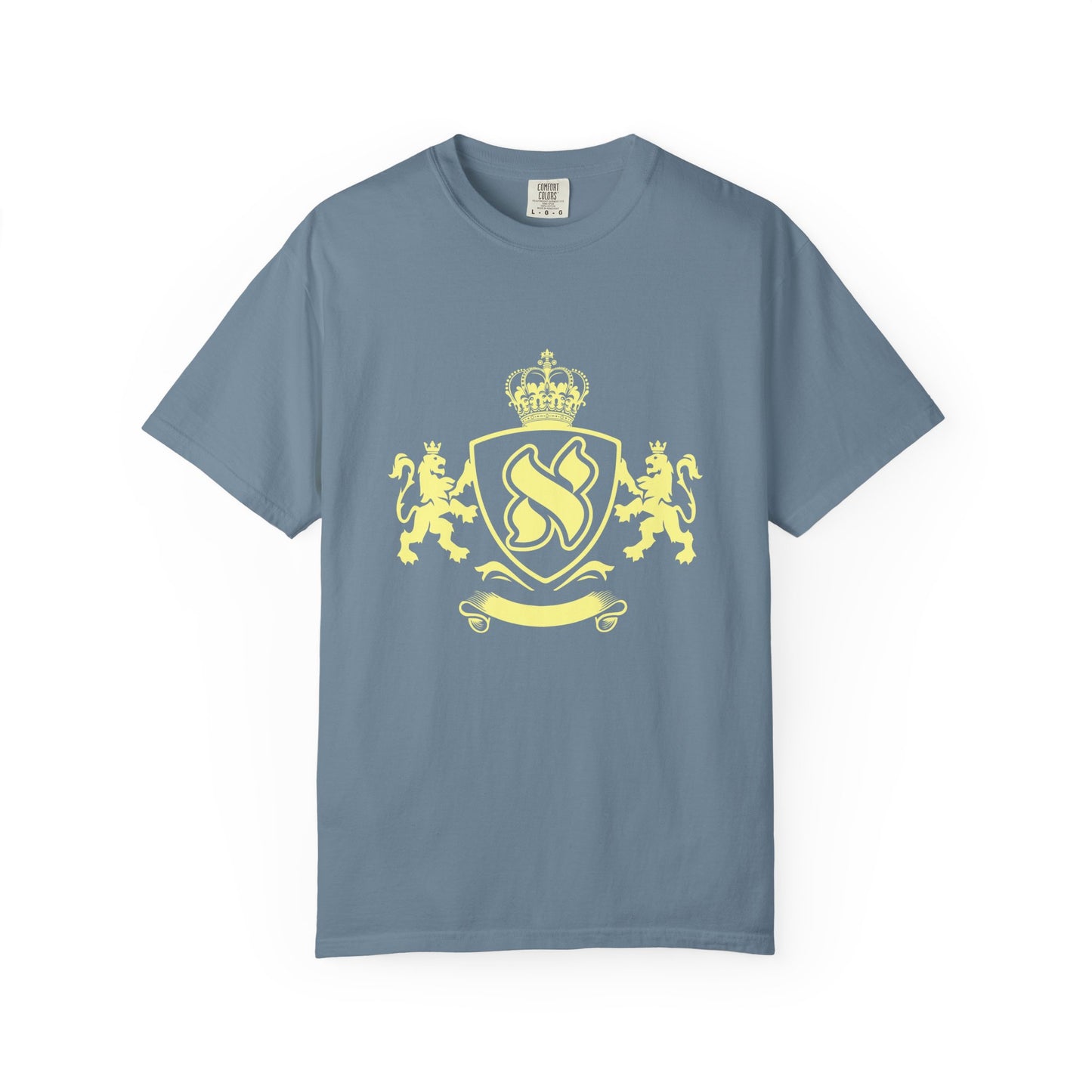 Stylish Unisex Garment-Dyed T-shirt with Unique Crest Design, Casual Wear, Gift for Him/Her, Summer Fashion, Trendy Tee
