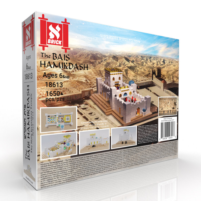 Aleph Brick Bais Beit Bet Hamikdash Package Back white