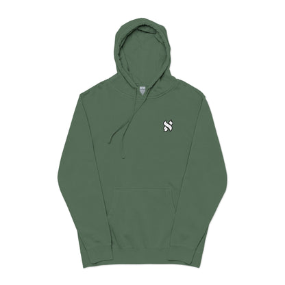 Cozy Unisex Pigment-Dyed Hoodie with Embroidery | Stylish Casual Wear, Gift for Him/Her, Perfect for Fall/Winter, Fashion Statement