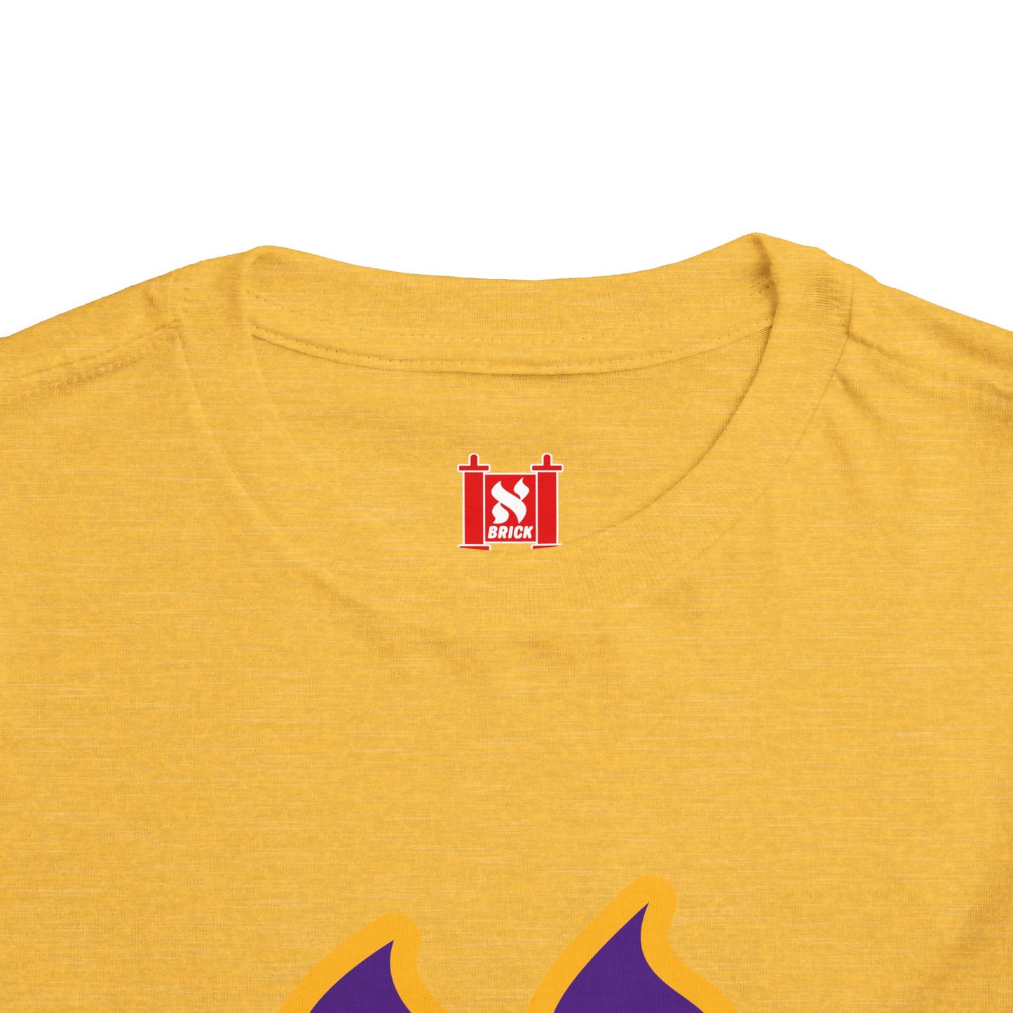 100% Cotton Toddler Short Sleeve Tee - Fun and Playful Kids T-Shirt with Colorful Aleph Design, Lakers, Perfect for Birthdays, Playdates, Gifts, and Everyday Wear