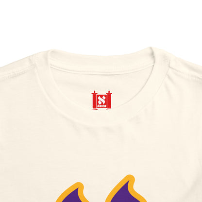100% Cotton Toddler Short Sleeve Tee - Fun and Playful Kids T-Shirt with Colorful Aleph Design, Lakers, Perfect for Birthdays, Playdates, Gifts, and Everyday Wear