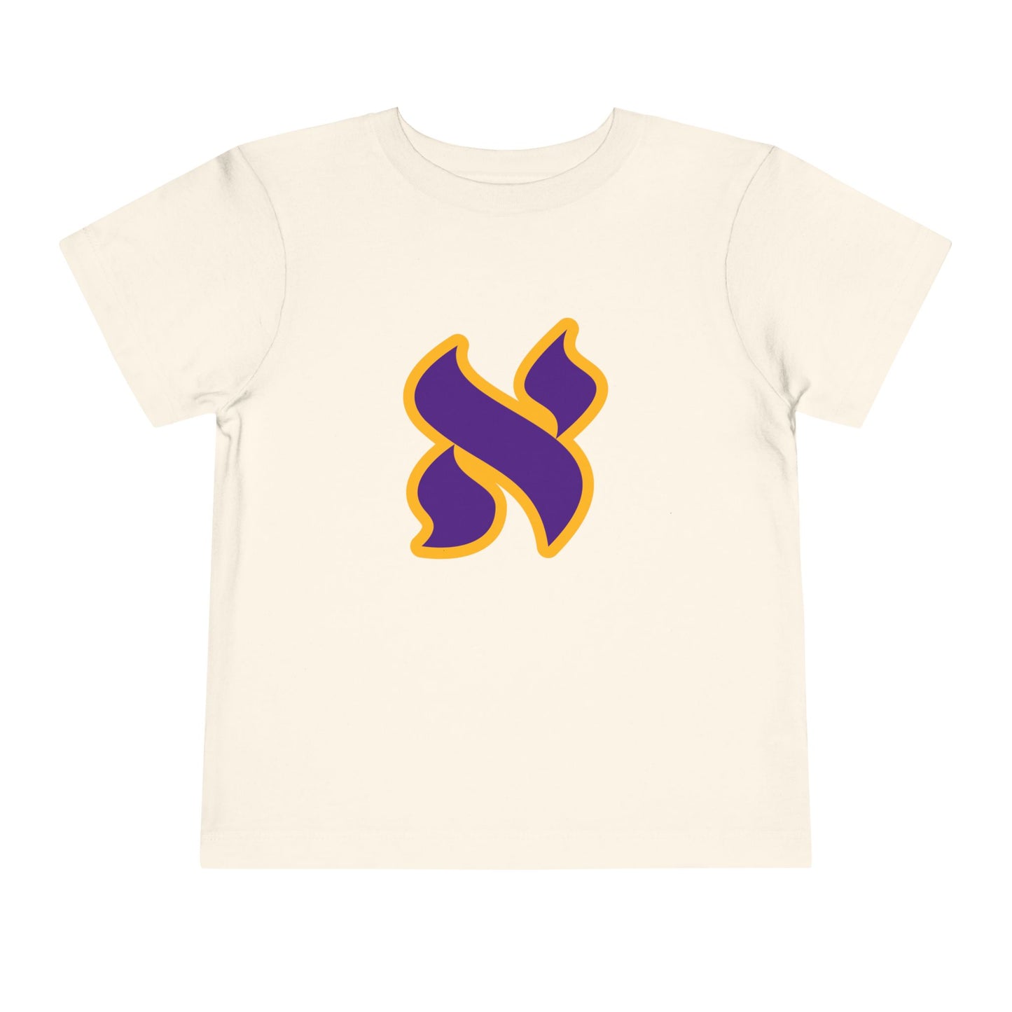 100% Cotton Toddler Short Sleeve Tee - Fun and Playful Kids T-Shirt with Colorful Aleph Design, Lakers, Perfect for Birthdays, Playdates, Gifts, and Everyday Wear