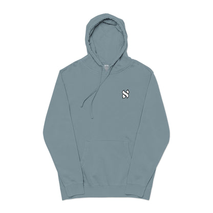Cozy Unisex Pigment-Dyed Hoodie with Embroidery | Stylish Casual Wear, Gift for Him/Her, Perfect for Fall/Winter, Fashion Statement