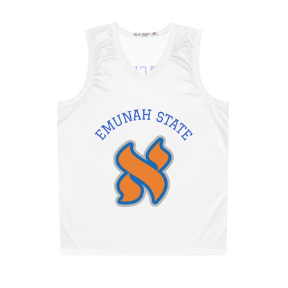 Emunah State Basketball Jersey - AOP, Sports Apparel, Unique Game Day Gear, Exercise Wear, Customized Sportswear