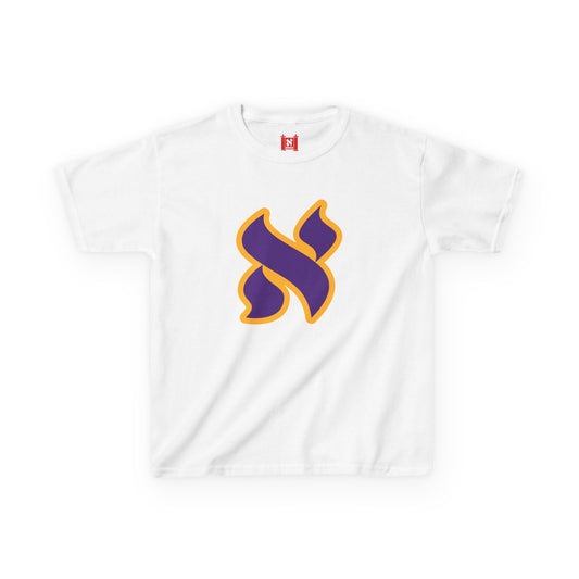 Kids Heavy Cotton™ Tee with Fun Purple Design - Perfect for Playdates, Gifts, Birthdays, Celebrations, and Everyday Wear