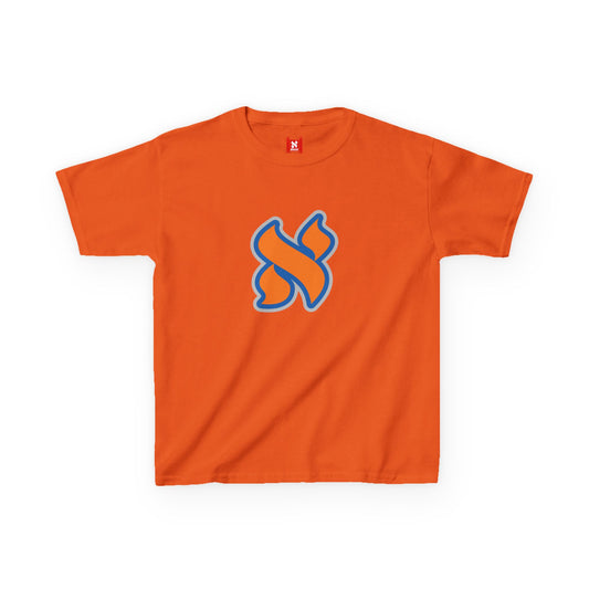 Kids Heavy Cotton™ Tee in Vibrant Orange - Fun Everyday Wear, Birthday Gifts, Sports Events, Casual Outings, Family Reunions