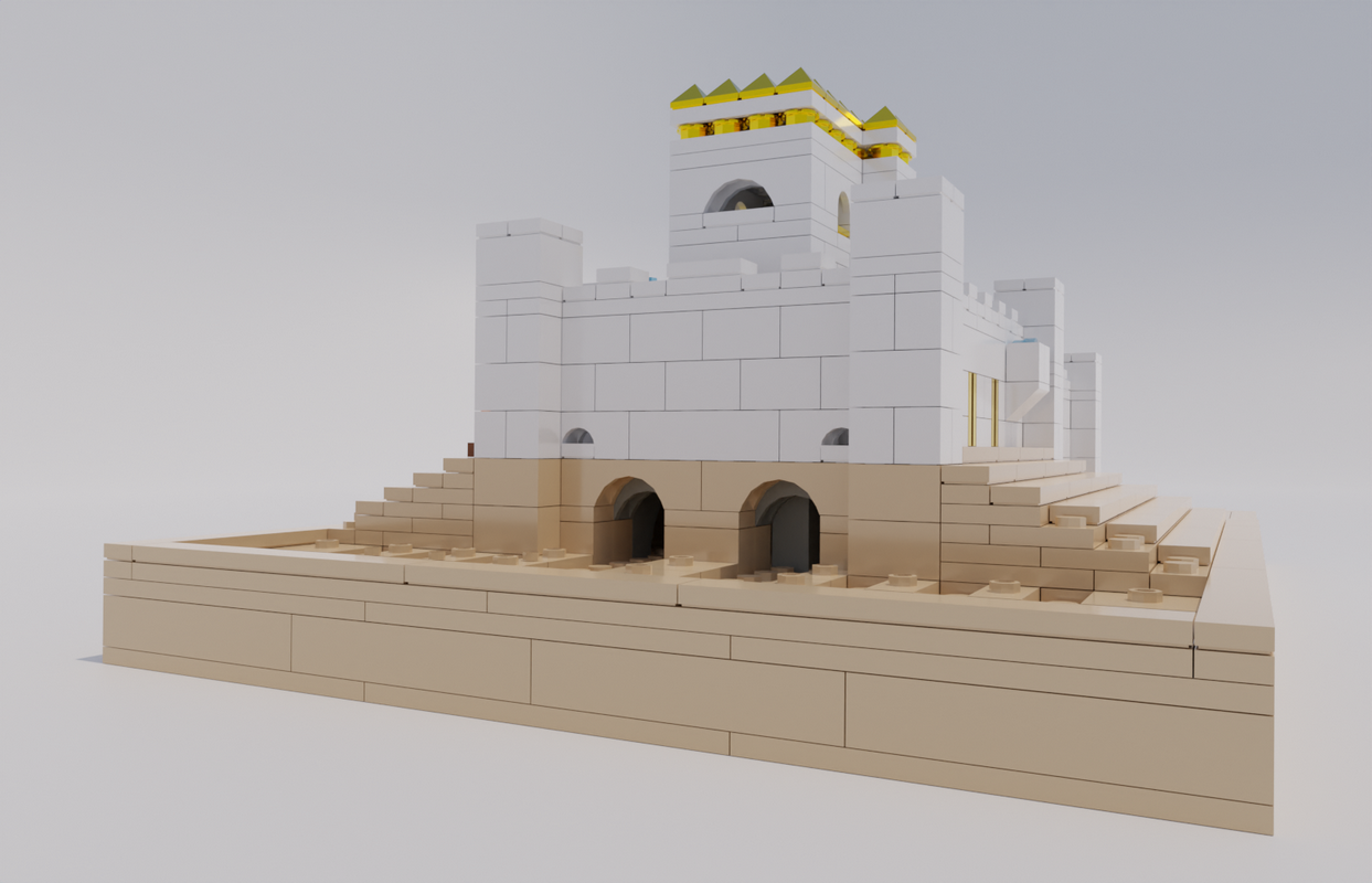 Aleph Brick Bais Beit Bet Hamikdash build set rear tunnel detail