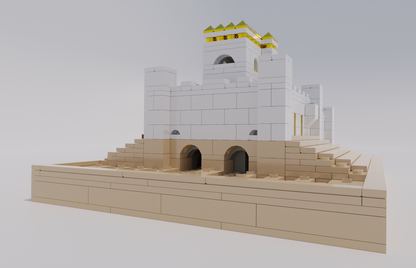 Aleph Brick Bais Beit Bet Hamikdash build set rear tunnel detail
